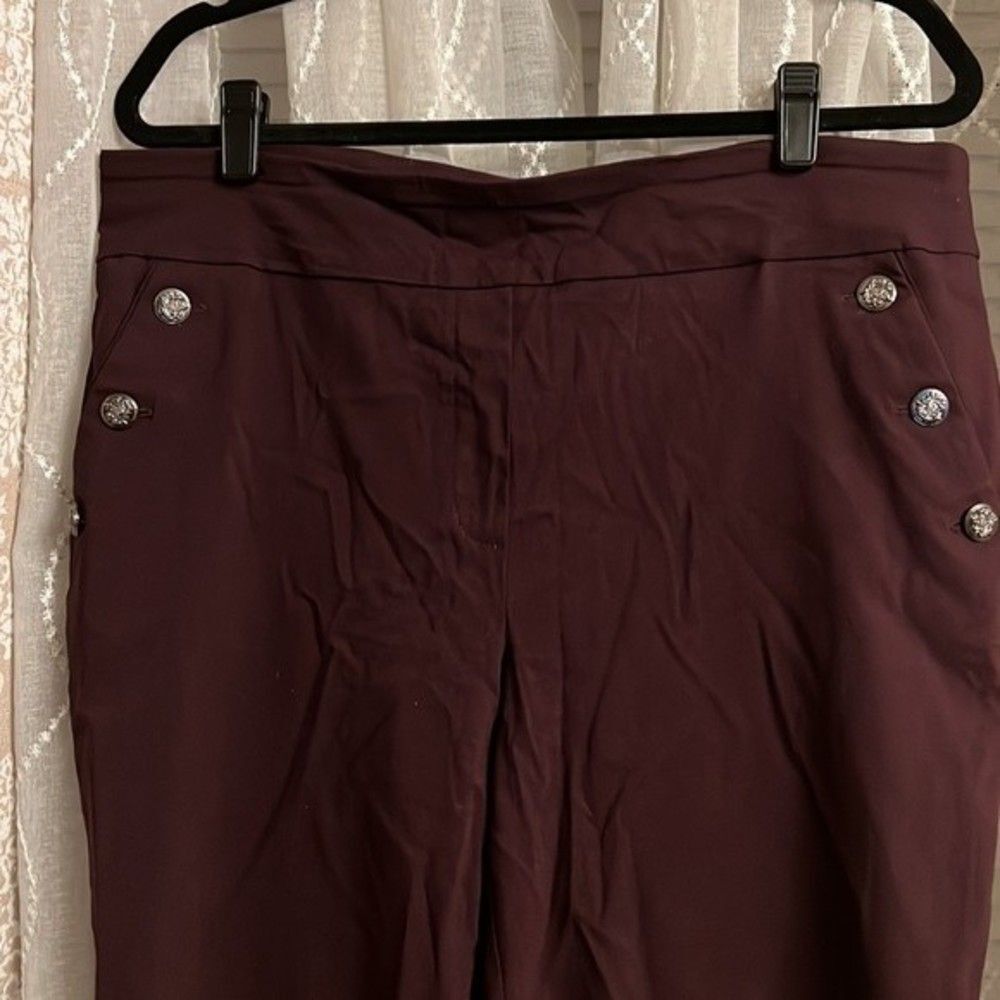 Womens Roz & Ali pull on Pants Size 16 with button detail - Picture 2 of 4